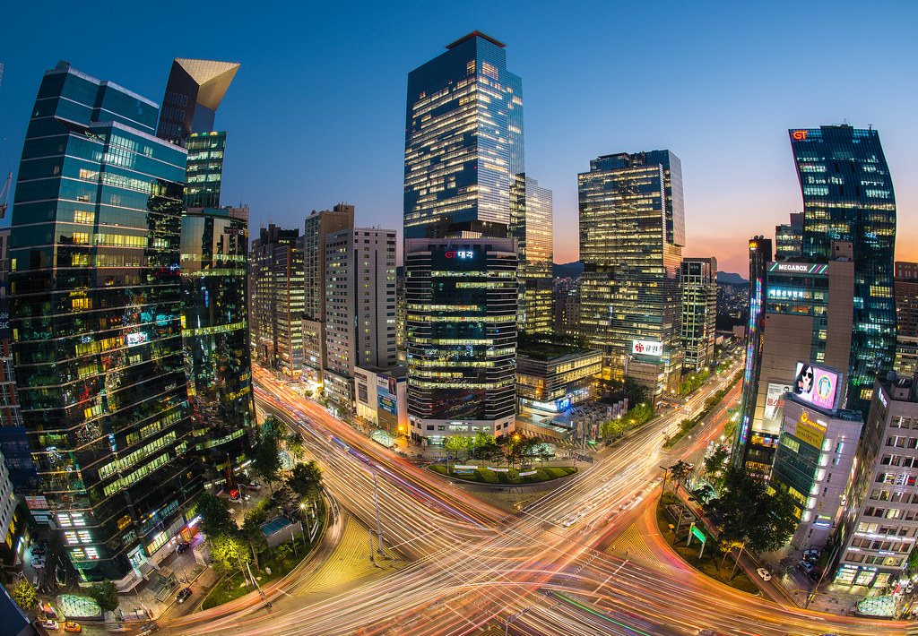 Seoul skyline at dusk